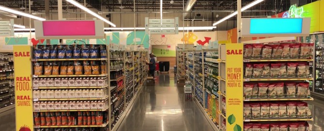 shelf edge display in store