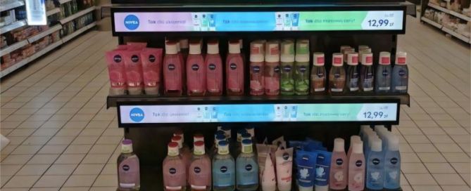 shelf edge LCD display