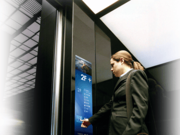 elevator stetched bar display